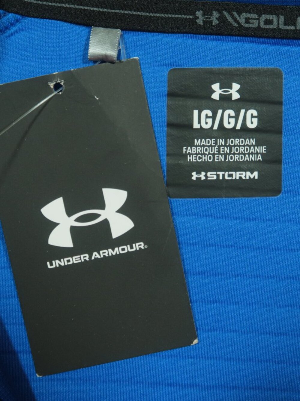 Under Armour Storm Daytona 1/2 Zip Pullover Mens L Blue Golf Jacket Two Tone New - Picture 4 of 6